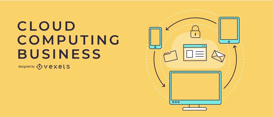 Cloud Computing Business Banner Illustration Cloud Computing Business Banner Illustration