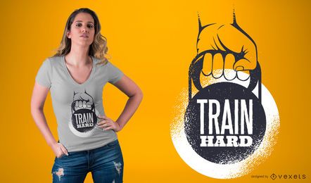 Train Hard Caption T-shirt Design Train Hard Caption T-shirt Design