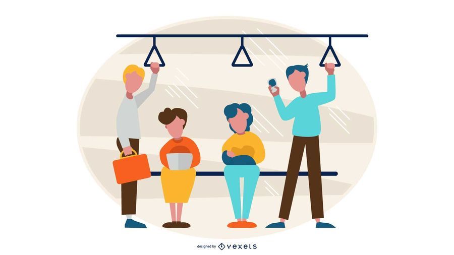 Train Passengers Illustration Train Passengers Illustration
