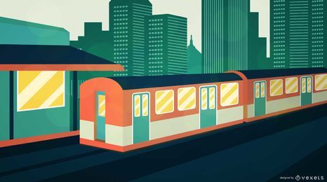 City Train Illustration City Train Illustration