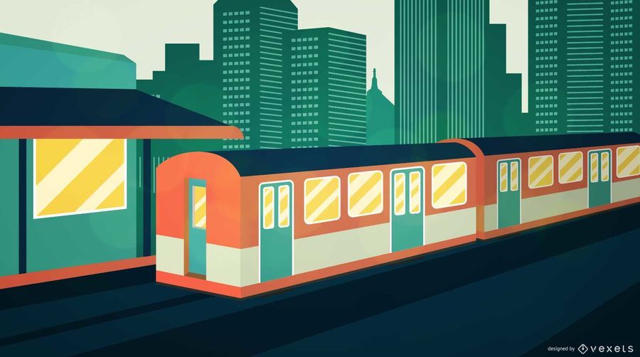 Ilustração do trem da cidade Ilustração do trem da cidade
