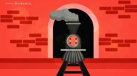 Steam Train Illustration