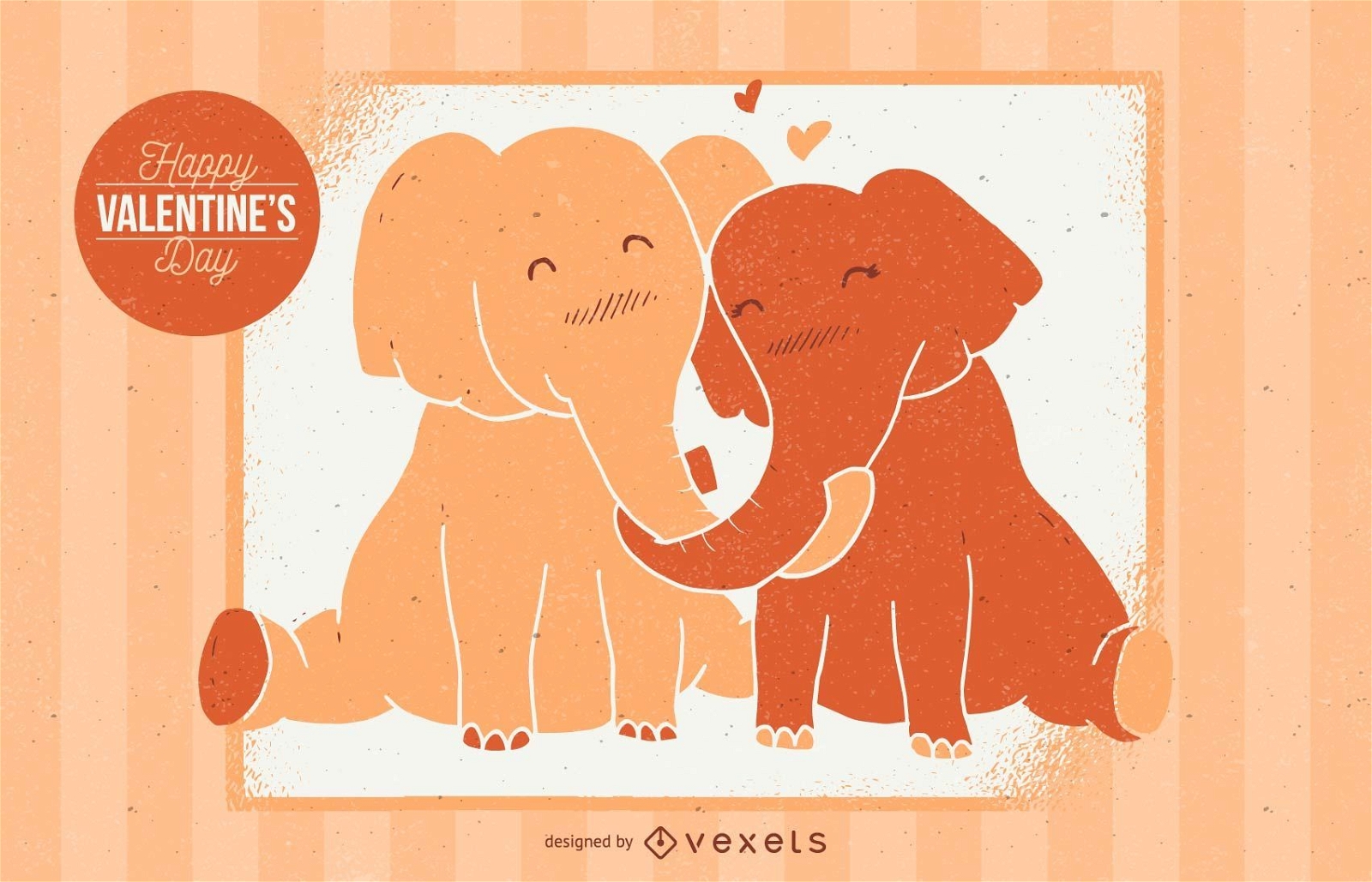 Valentine Elephant Illustration
