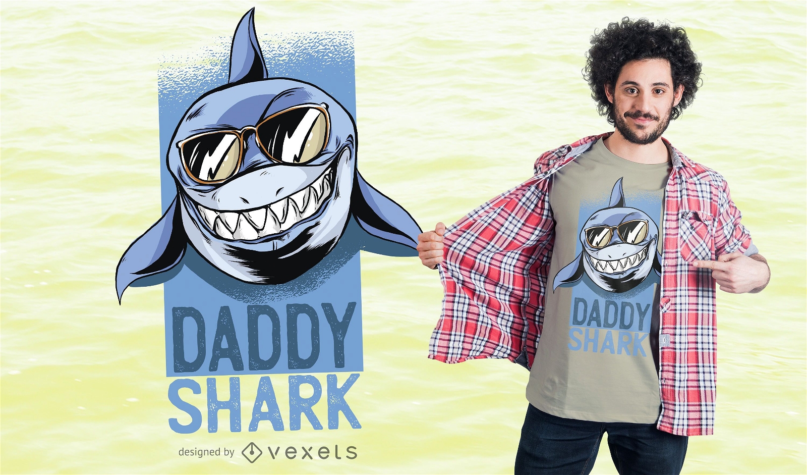 Dise?o de camiseta Daddy Shark