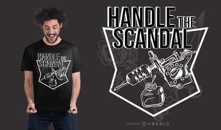 Design de t-shirt escândalo tatuagem