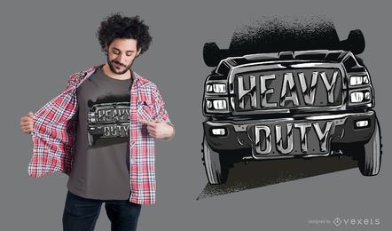 Diseño de camiseta de camión pesado