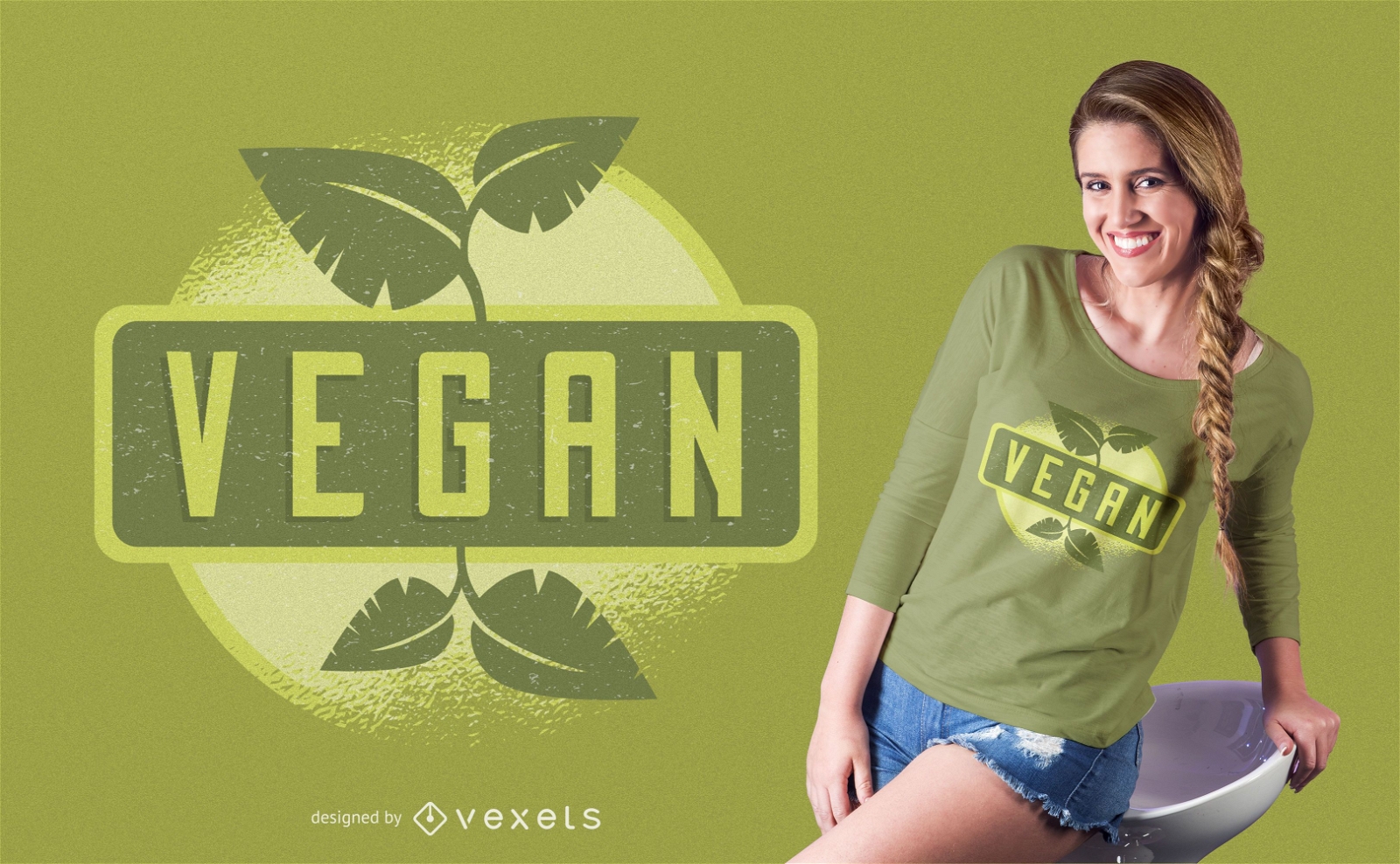 Dise?o de camiseta vegana