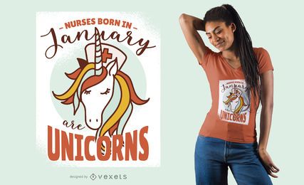 Krankenschwestern sind Einhörner T-Shirt Design Krankenschwestern sind Einhörner T-Shirt Design