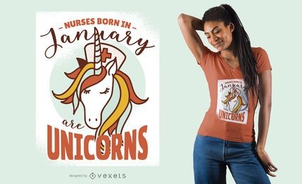Las enfermeras son diseño de camiseta de unicornios