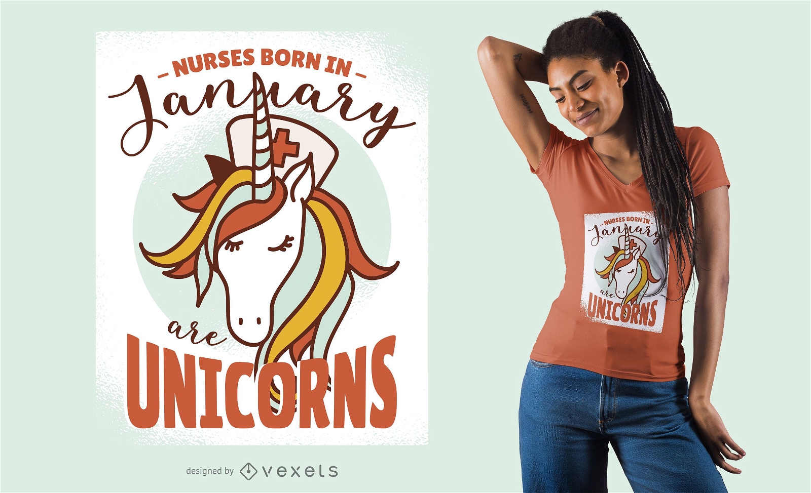 Las enfermeras son dise?o de camiseta de unicornios
