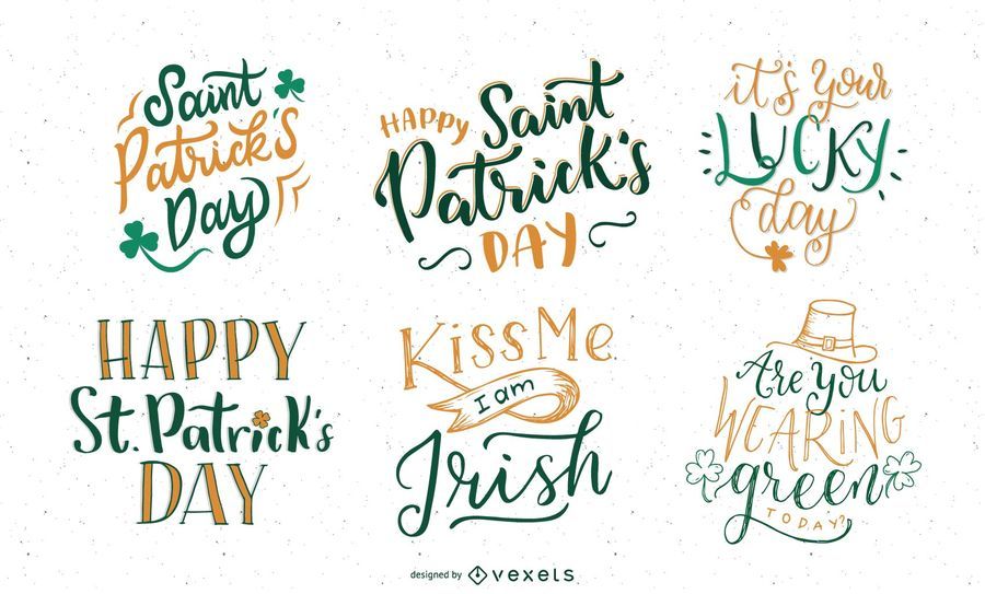 Conjunto de letras del día de San Patricio Conjunto de letras del día de San Patricio