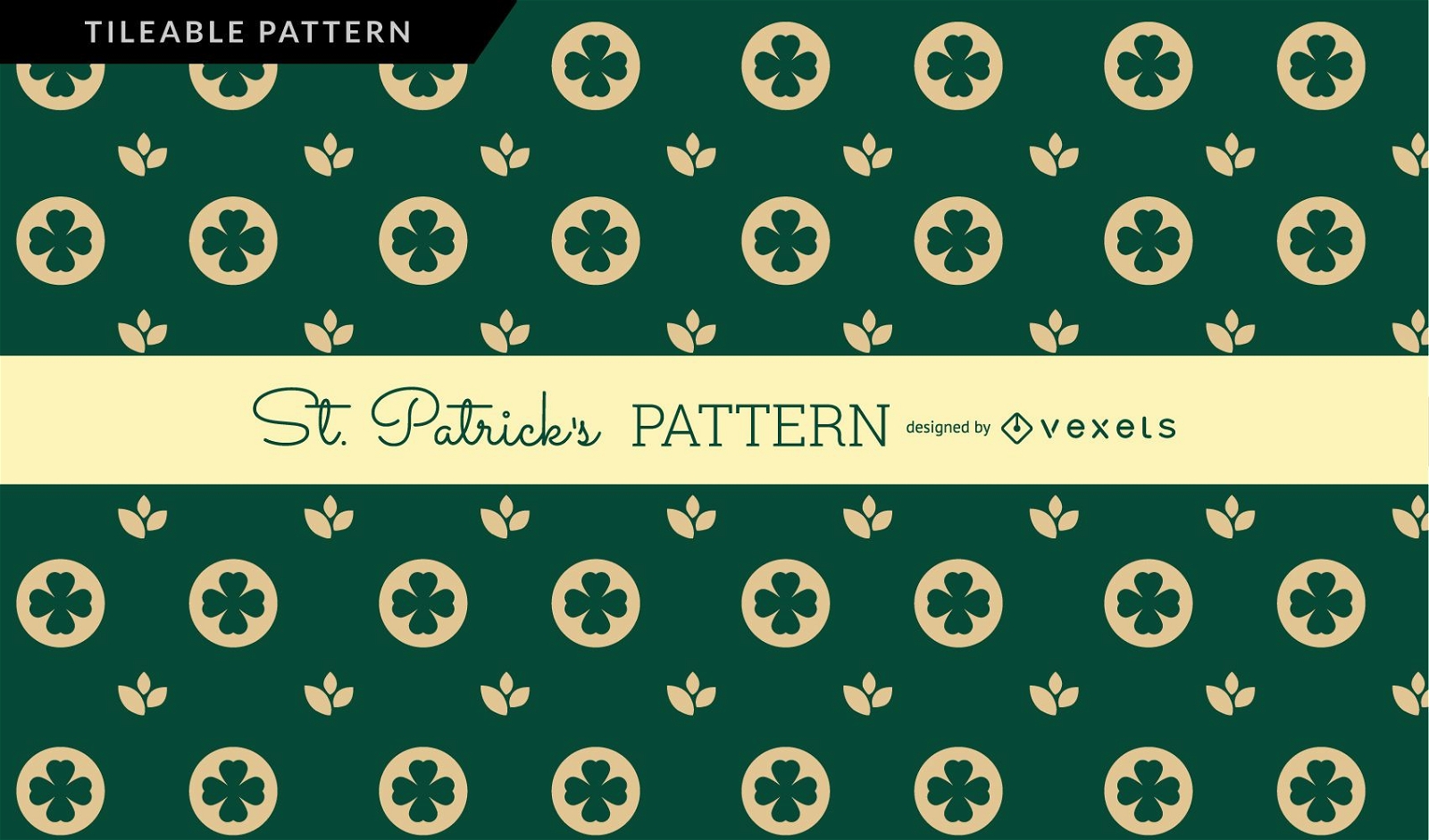 Dark Green St Patrick's Pattern