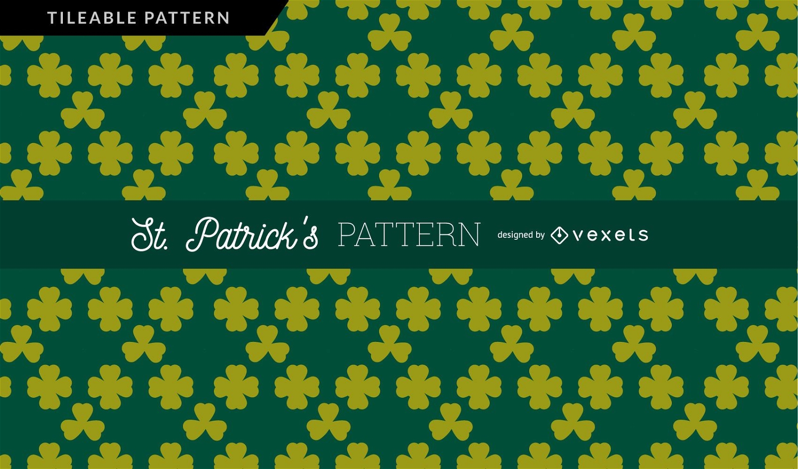 Diseño de patrón de tréboles verdes