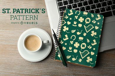 Patrón de silueta de elementos irlandeses Patrón de silueta de elementos irlandeses