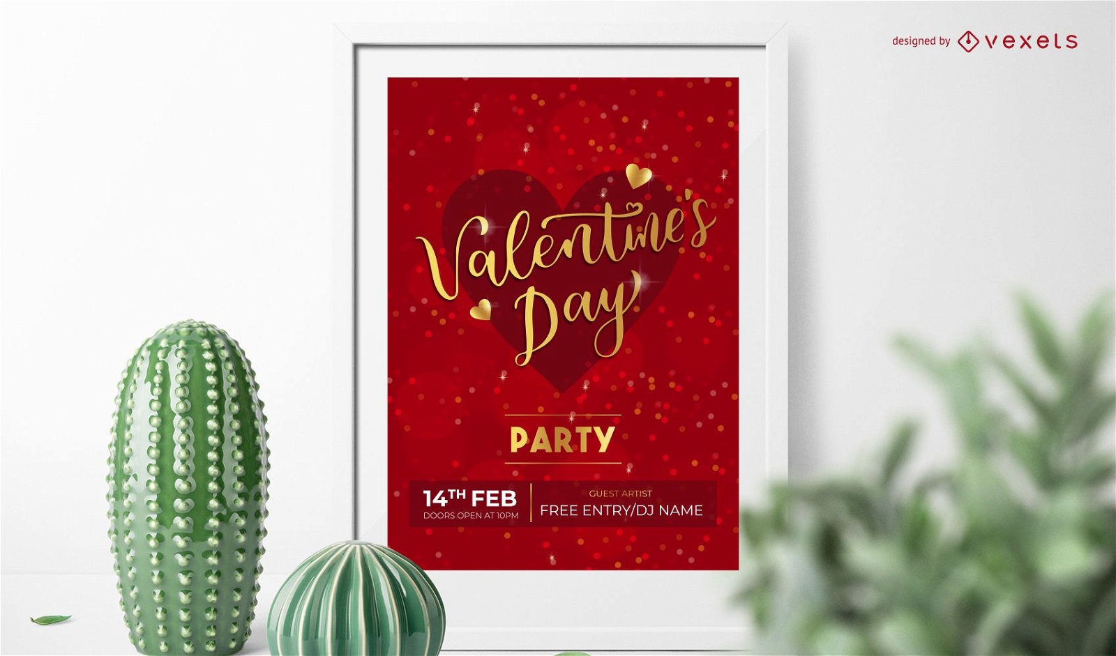 Valentinstag Party Einladung Design