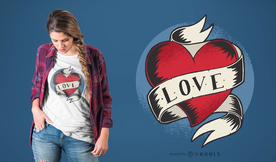 Love tattoo t-shirt design Love tattoo t-shirt design