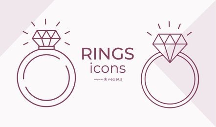 Stroke Ring Icon Set