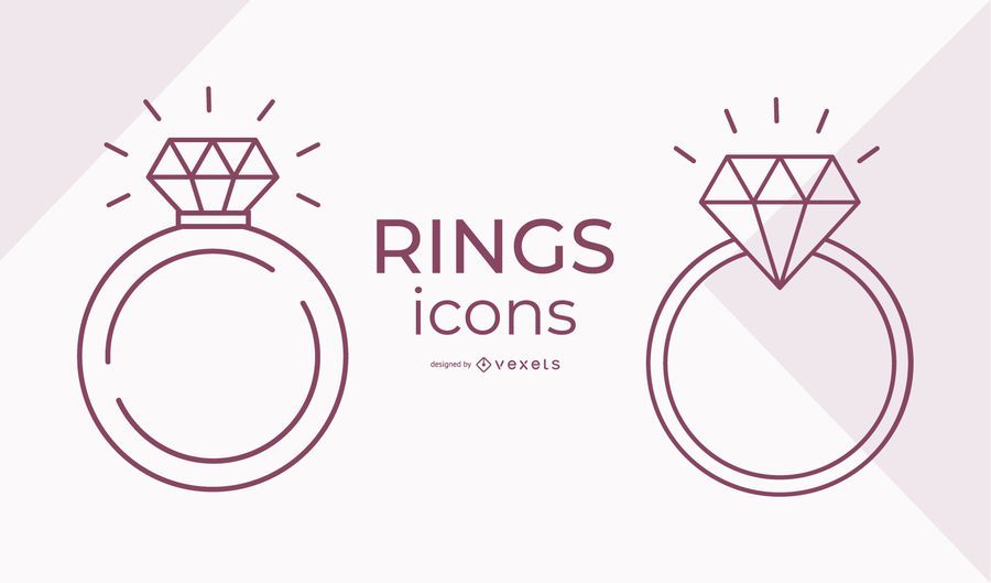 Conjunto de iconos de anillo de trazo Conjunto de iconos de anillo de trazo