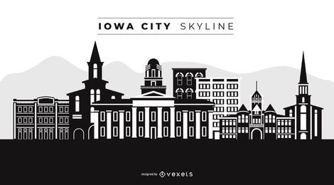 Iowa City Skyline Design Vector Download