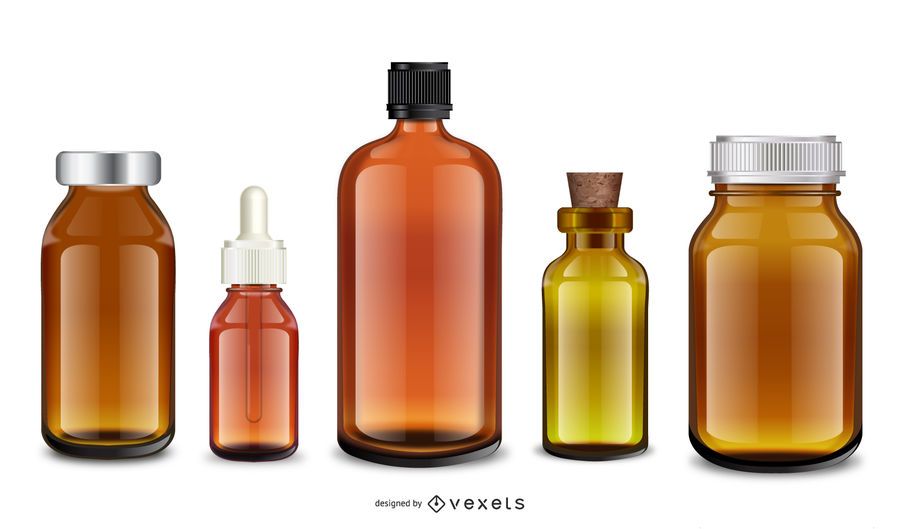Conjunto de botellas medicas Conjunto de botellas medicas