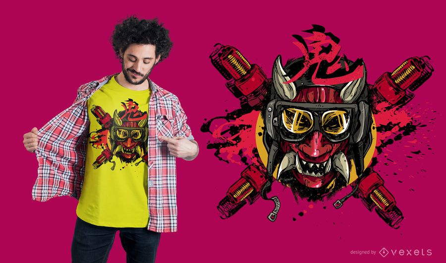 Diseño de camiseta motor demonio. Diseño de camiseta motor demonio.