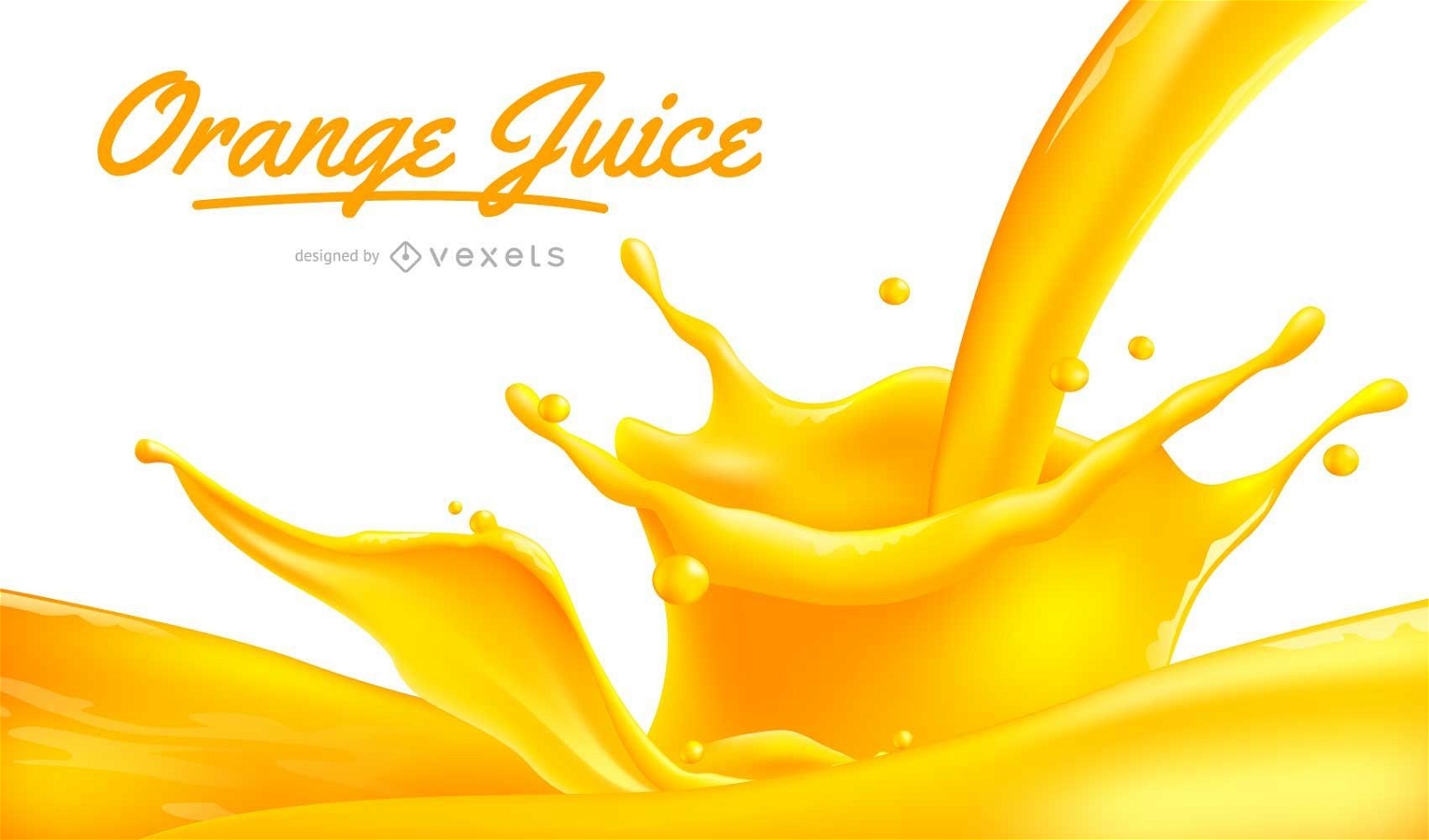 Design de suco de laranja