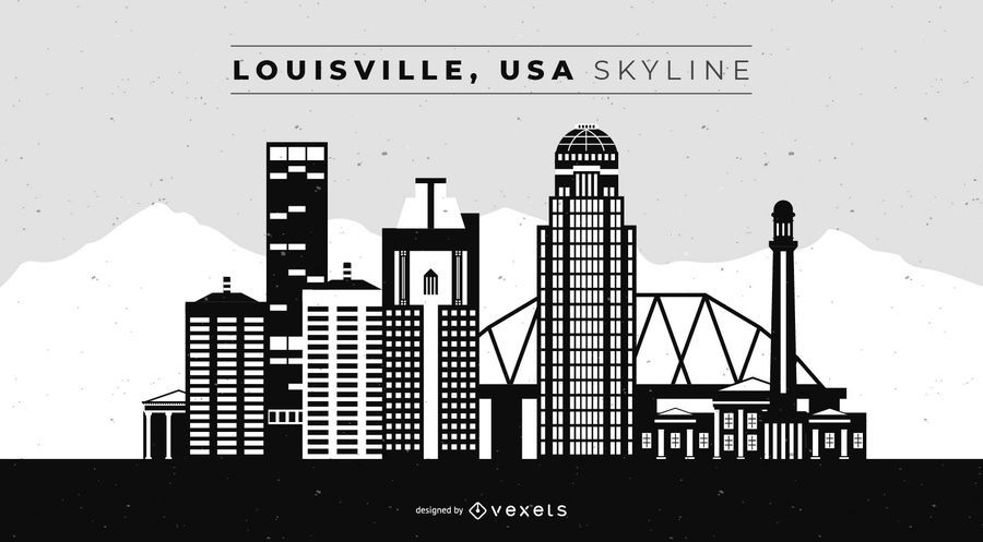 Louisville USA Skyline Design - Vector Download