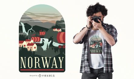 Projeto do t-shirt de Noruega Projeto do t-shirt de Noruega