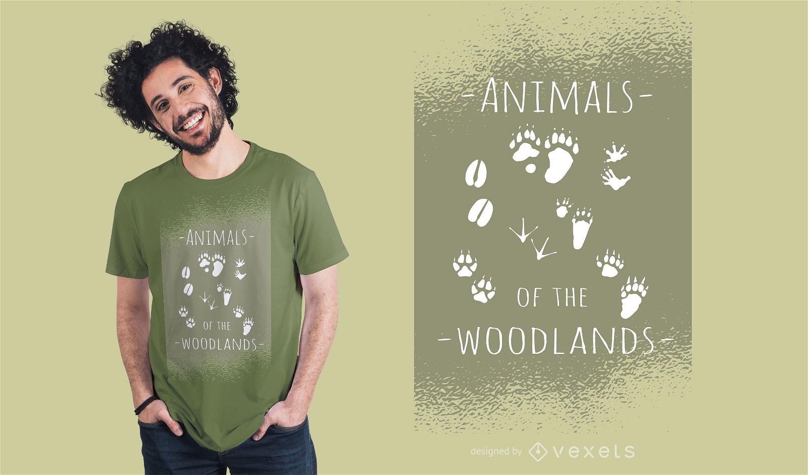 Dise?o de camiseta de animales del bosque