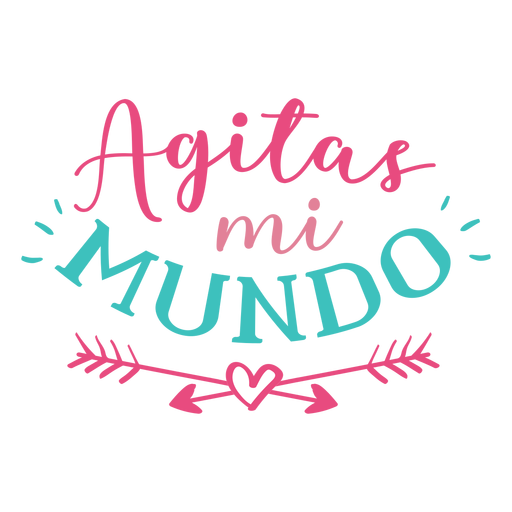 Letras em espanhol Agitas mi mundo Desenho PNG