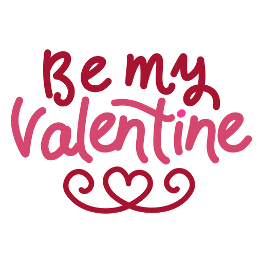 Sé mi diseño de mensaje de san valentín Diseño PNG