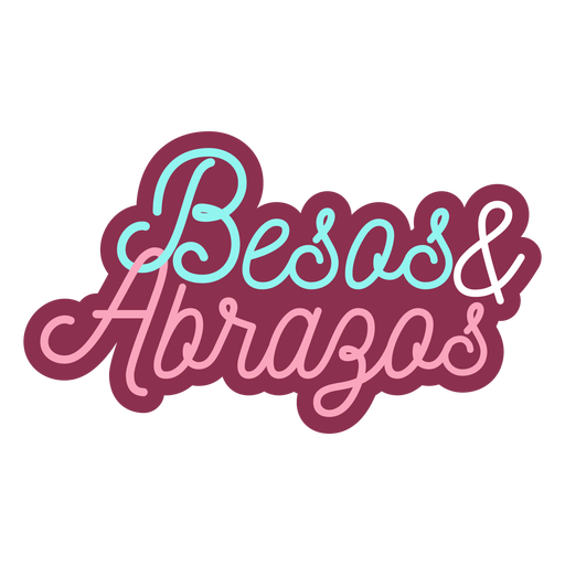 Bezos and abrazos lettering design PNG Design