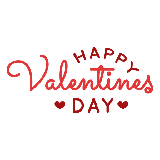 Happy valentines day greeting design PNG Design