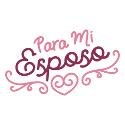 Letras para mi esposo em espanhol Desenho PNG