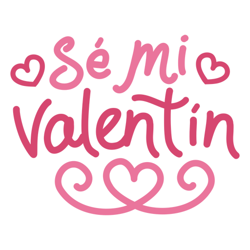Se mi valentin lettering design PNG Design