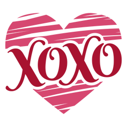 Xoxo valentines message PNG Design