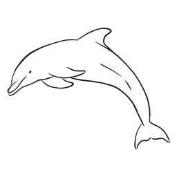 Dolphin Diving In Sketch PNG & SVG Design For T-Shirts