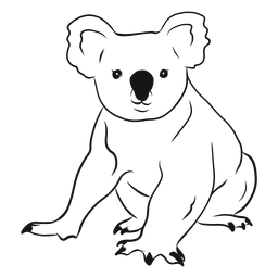 Koala beaer hand drawn illustration PNG Design