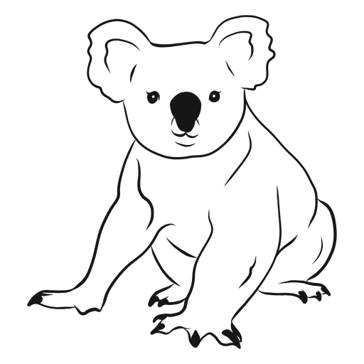 Hand gezeichnete Illustration des Koala-Beaers PNG-Design