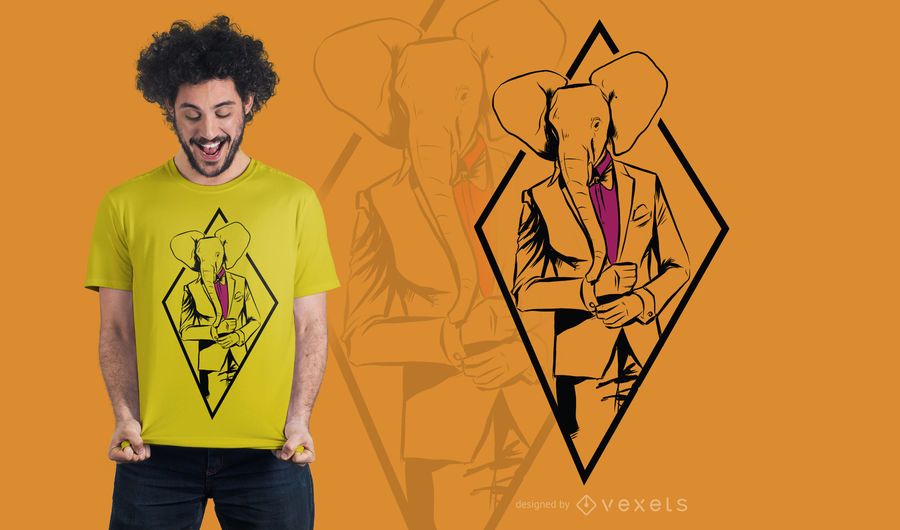 Formal Elephant T-Shirt Design Formal Elephant T-Shirt Design