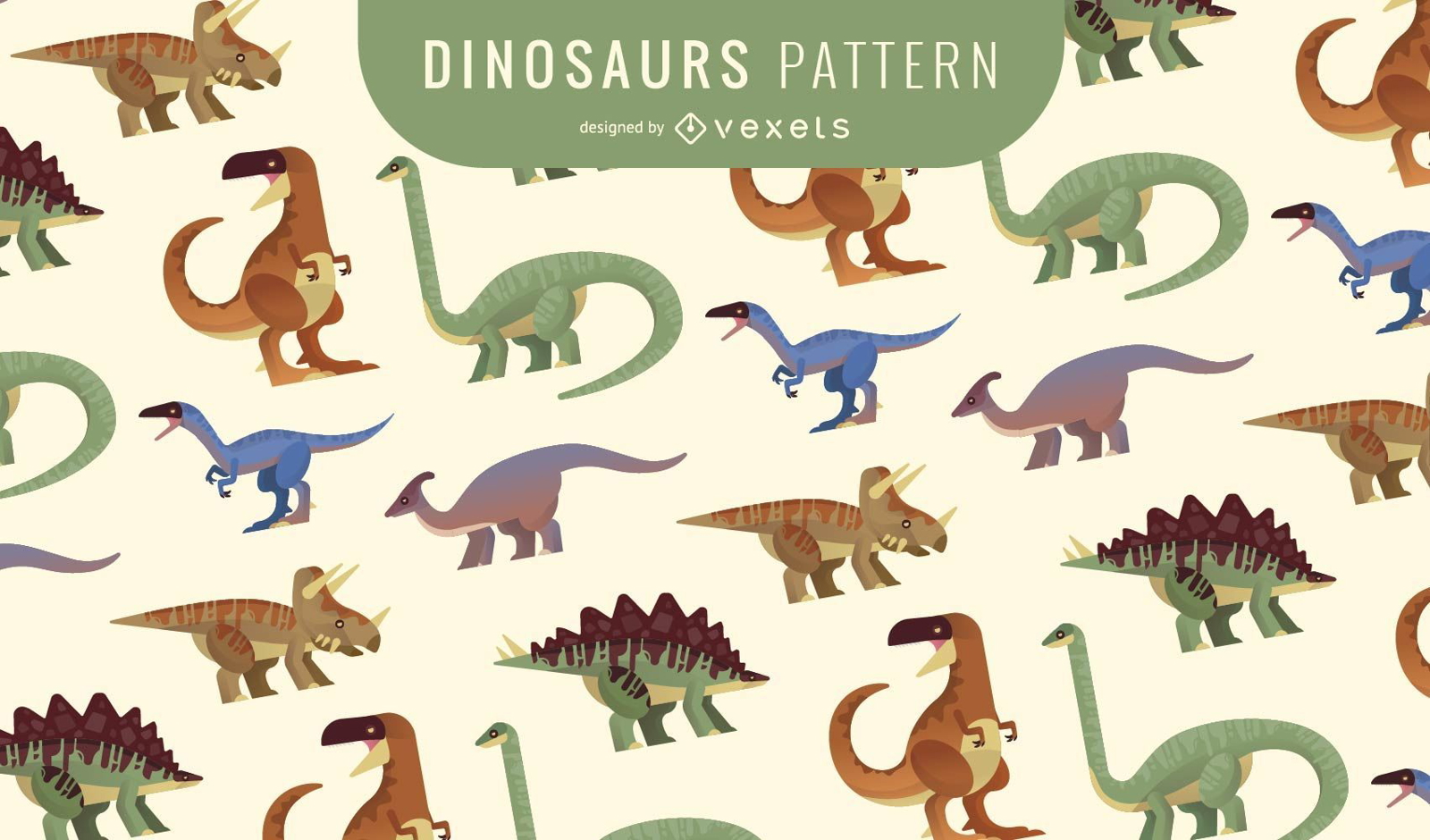 Dinosaur Seamless Pattern - Vector Download