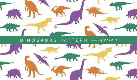 Dinosaurs silhouette pattern Dinosaurs silhouette pattern