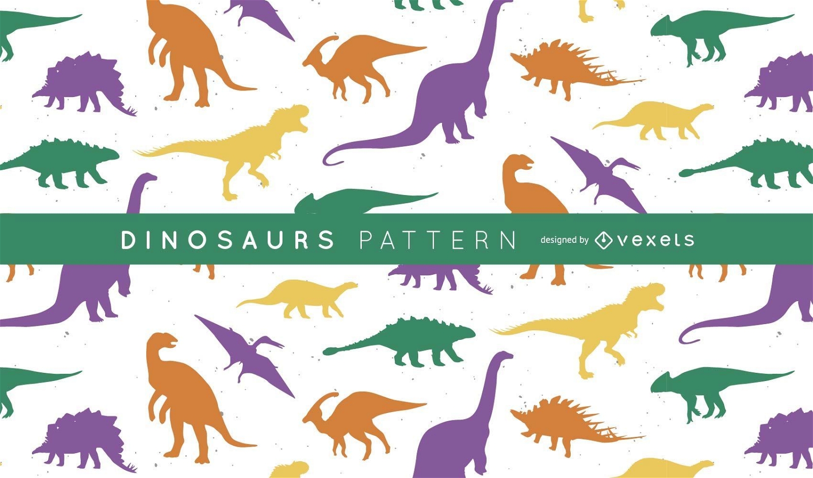 Dinosaurs silhouette pattern