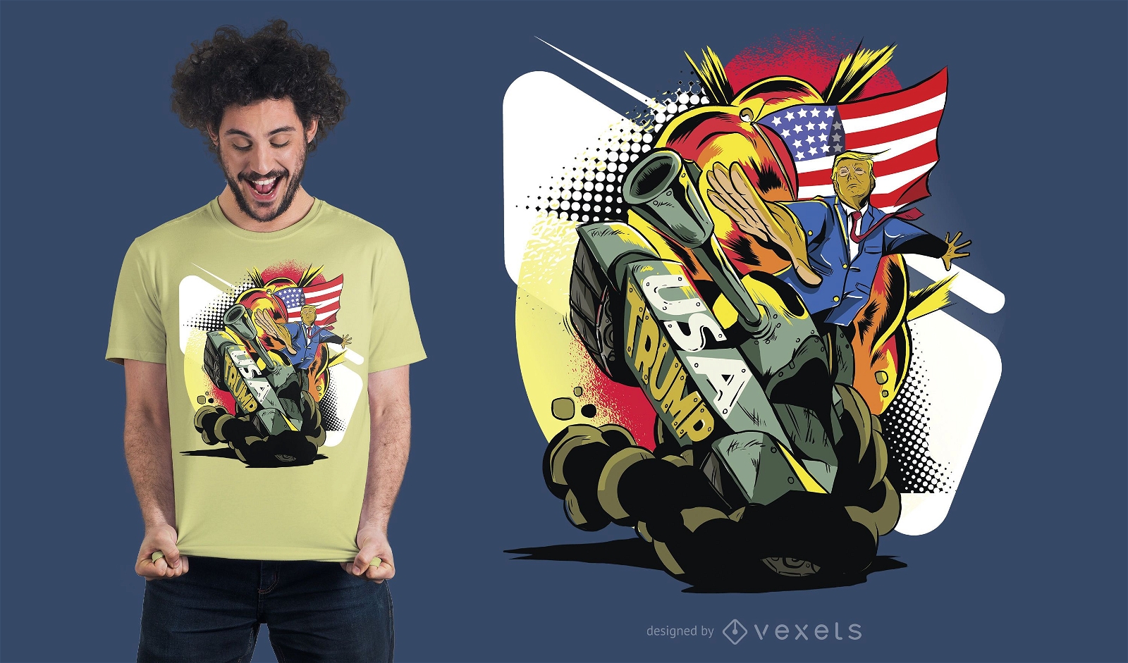 Design de t-shirt Trump Tank