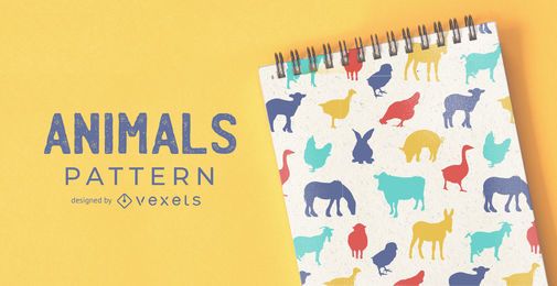 Diseño de patrón de animales de granja Diseño de patrón de animales de granja