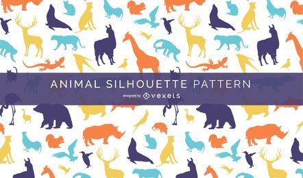Patrón de la silueta de los animales Patrón de la silueta de los animales