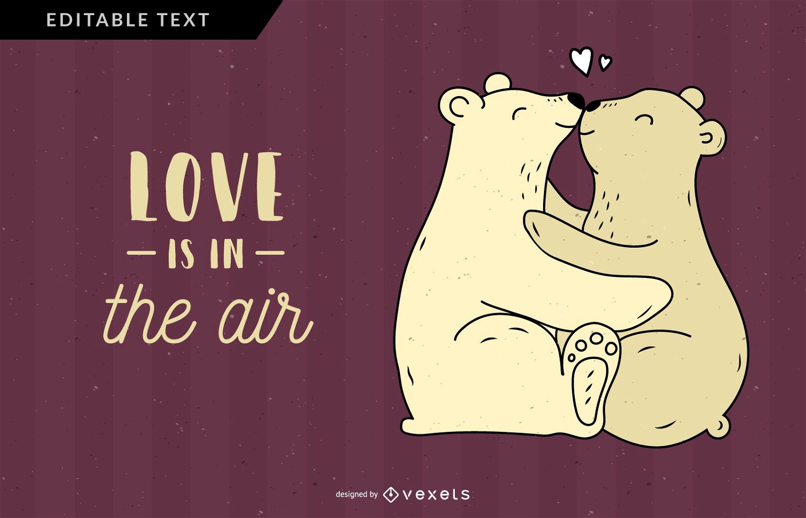Ilustra??o do urso amor est? no ar