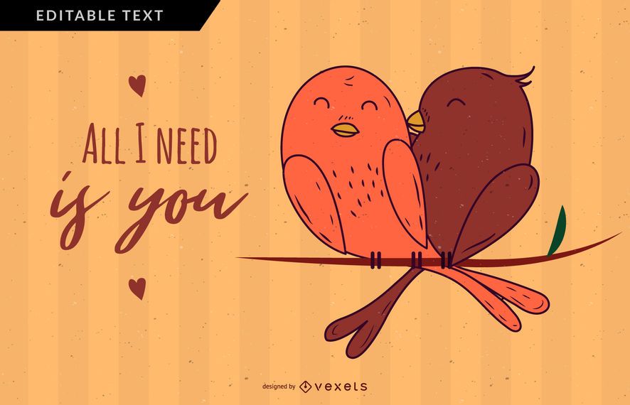 All I Need Is You Valentines Illustration All I Need Is You Valentines Illustration