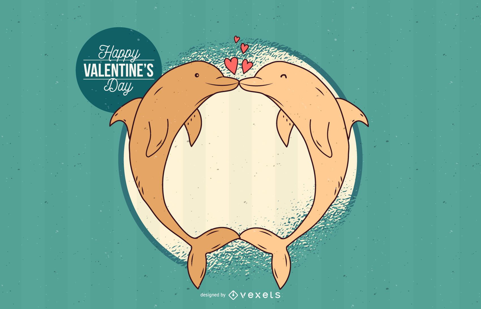 Sweet Dolphin Valentines Greetings