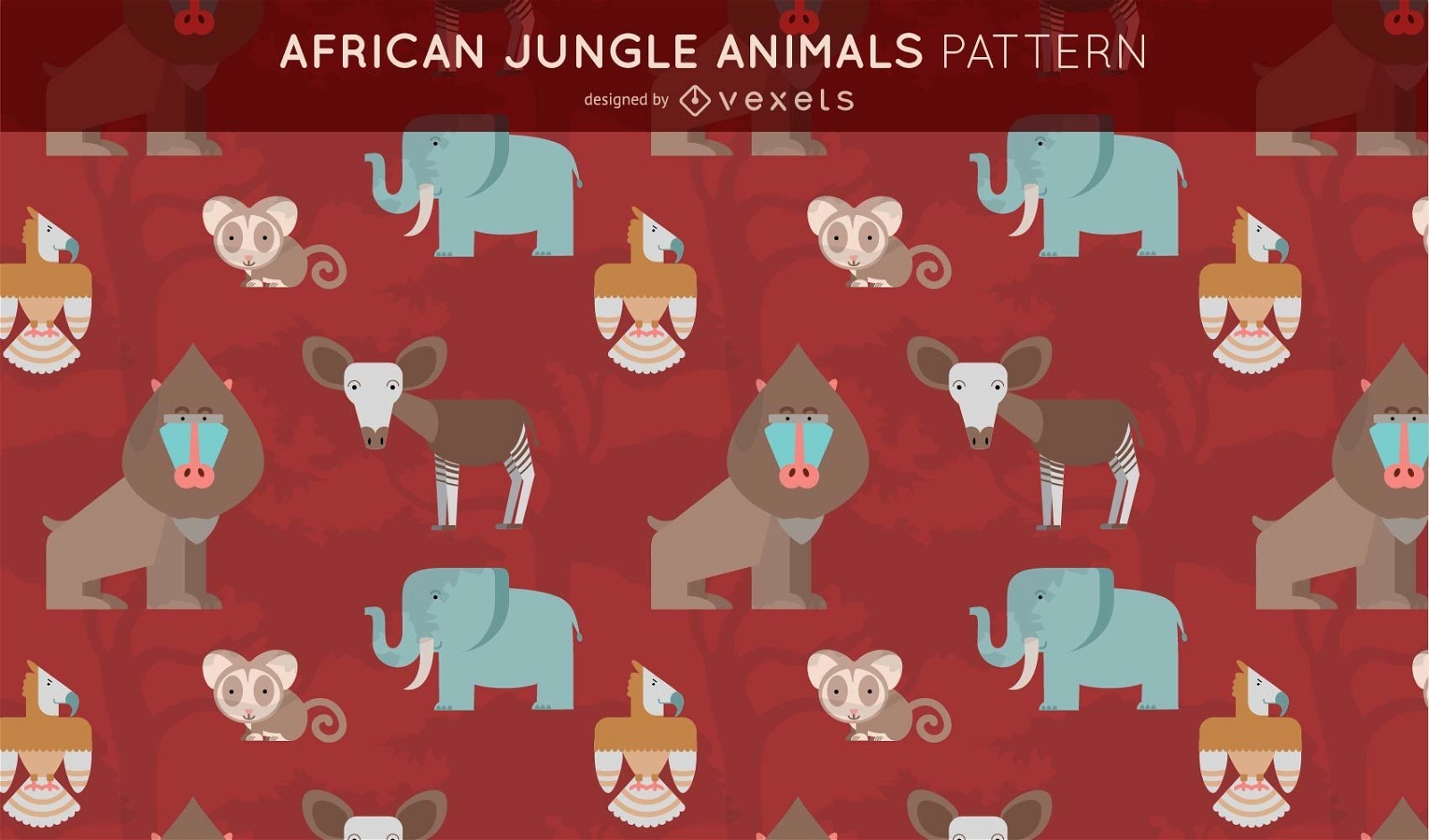 Design de padr?o de animais da selva africana